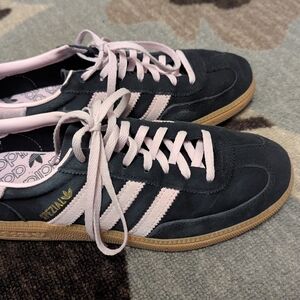 Adidas Black and Pink Sneakers